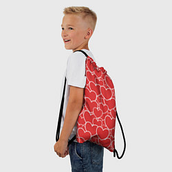 Рюкзак-мешок Сердечки любви, цвет: 3D-принт — фото 2