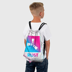 Рюкзак-мешок Rust neon gradient style, цвет: 3D-принт — фото 2