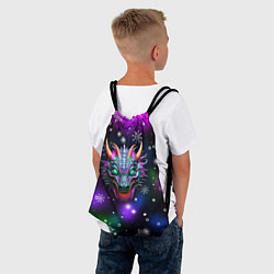 Рюкзак-мешок Неновый дракон, цвет: 3D-принт — фото 2