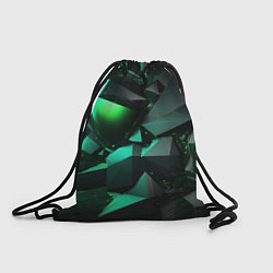 Рюкзак-мешок Зеленые абстрактные объекты, цвет: 3D-принт