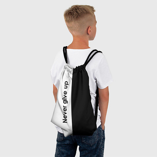 Мешок для обуви Never give up мотивация / 3D-принт – фото 4