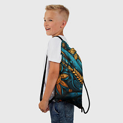 Рюкзак-мешок Узор с растительными элементами, цвет: 3D-принт — фото 2