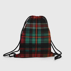 Рюкзак-мешок Красно-зелёная шотландская клетка, цвет: 3D-принт