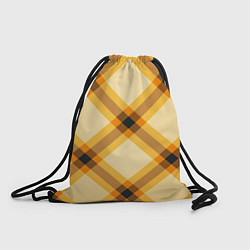 Рюкзак-мешок Желтая шотландская клетка, цвет: 3D-принт