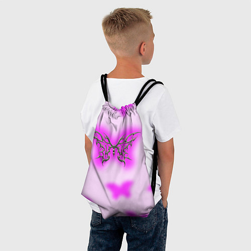 Мешок для обуви Y2K purple butterfly / 3D-принт – фото 4