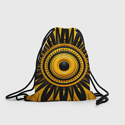 Рюкзак-мешок Желто-черный узор в африканском стиле, цвет: 3D-принт