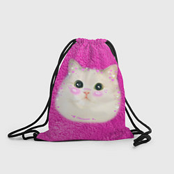 Рюкзак-мешок Кот мем в сердечках, цвет: 3D-принт