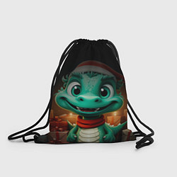 Рюкзак-мешок Зеленый дракончик 2024, цвет: 3D-принт