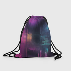 Рюкзак-мешок Цветные пиксели retro, цвет: 3D-принт