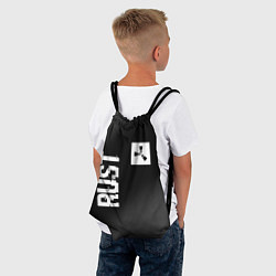 Рюкзак-мешок Rust glitch на темном фоне вертикально, цвет: 3D-принт — фото 2