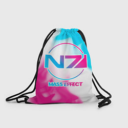 Рюкзак-мешок Mass Effect neon gradient style, цвет: 3D-принт