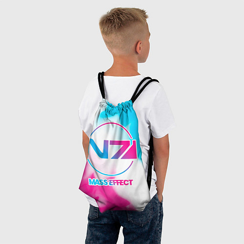 Мешок для обуви Mass Effect neon gradient style / 3D-принт – фото 4