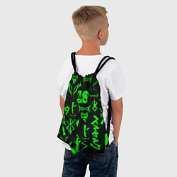 Рюкзак-мешок Berserk neon green, цвет: 3D-принт — фото 2