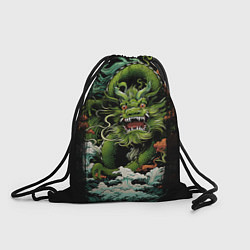Рюкзак-мешок Зеленый дракон символ года, цвет: 3D-принт