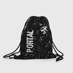 Рюкзак-мешок Portal glitch на темном фоне вертикально, цвет: 3D-принт