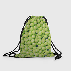 Рюкзак-мешок Много теннисных мячей, цвет: 3D-принт