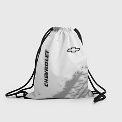 Рюкзак-мешок Chevrolet speed на светлом фоне со следами шин вер, цвет: 3D-принт