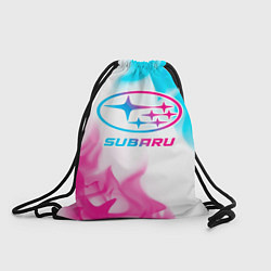 Рюкзак-мешок Subaru neon gradient style, цвет: 3D-принт