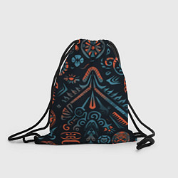 Рюкзак-мешок Абстрактный рисунок в славянском стиле, цвет: 3D-принт