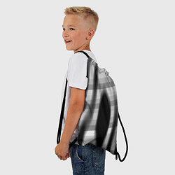 Рюкзак-мешок Черные размытые овалы и полосы, цвет: 3D-принт — фото 2