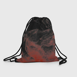 Рюкзак-мешок Красный дым на чёрном, цвет: 3D-принт