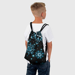 Рюкзак-мешок Кружение снежинок, цвет: 3D-принт — фото 2
