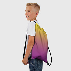 Рюкзак-мешок Желто-фиолетовый градиент, цвет: 3D-принт — фото 2