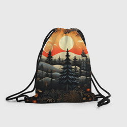 Рюкзак-мешок Зимний лес в ожидании праздника, цвет: 3D-принт