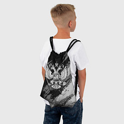 Рюкзак-мешок Россия - серый монохромный, цвет: 3D-принт — фото 2