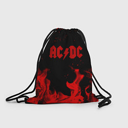 Рюкзак-мешок AC DC огненный стиль, цвет: 3D-принт
