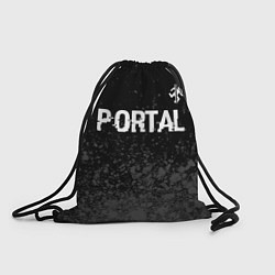 Рюкзак-мешок Portal glitch на темном фоне посередине, цвет: 3D-принт