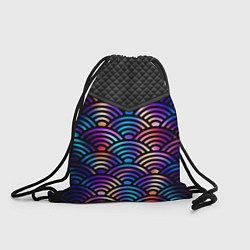Рюкзак-мешок Сэйгайха - морские волны и северное сияние, цвет: 3D-принт