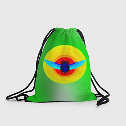 Рюкзак-мешок Скарабей в желтом круге, цвет: 3D-принт