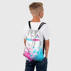 Рюкзак-мешок Apex Legends neon gradient style посередине, цвет: 3D-принт — фото 2