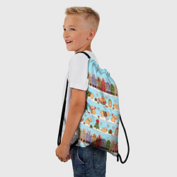 Рюкзак-мешок Капибара с семьей на прогулке, цвет: 3D-принт — фото 2