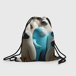 Рюкзак-мешок Among us - ai art - video game, цвет: 3D-принт
