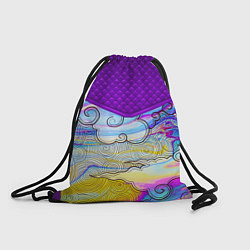 Рюкзак-мешок Облака и спирали, цвет: 3D-принт