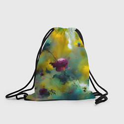 Рюкзак-мешок Абстрактные розы в пятнах краски, цвет: 3D-принт