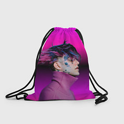 Рюкзак-мешок Lil Peep фиолетовый лук, цвет: 3D-принт