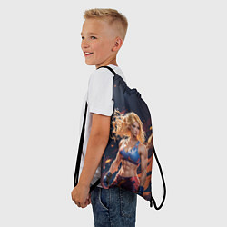Рюкзак-мешок Девушка-боец ММА, цвет: 3D-принт — фото 2
