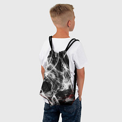 Рюкзак-мешок Серый дым узоры, цвет: 3D-принт — фото 2