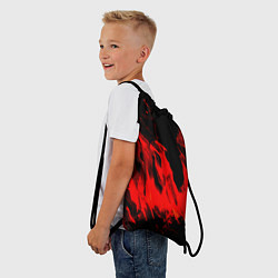 Рюкзак-мешок Красное пламя, цвет: 3D-принт — фото 2