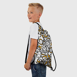 Рюкзак-мешок Жёлтый кружевной узор, цвет: 3D-принт — фото 2