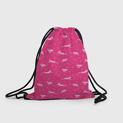 Рюкзак-мешок Розовые зайцы, цвет: 3D-принт