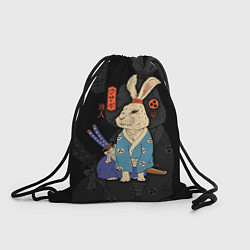 Рюкзак-мешок Заяц японский самурай, цвет: 3D-принт
