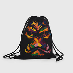 Рюкзак-мешок Морда гориллы поп-арт, цвет: 3D-принт