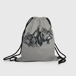 Рюкзак-мешок Французские бульдоги пара, цвет: 3D-принт