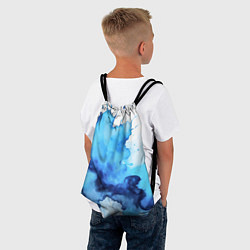Рюкзак-мешок Синяя акварельная абстракция, цвет: 3D-принт — фото 2