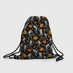 Рюкзак-мешок Хэллоуин танцующий скелет, цвет: 3D-принт