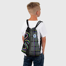 Рюкзак-мешок Chelsea fc glitch, цвет: 3D-принт — фото 2